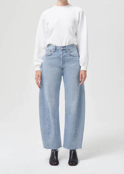 Luna High Rise Pieced Taper 27.5" in Void | AGOLDE