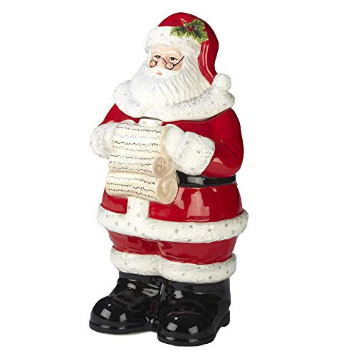 Holiday Wishes 3D Santa Cookie Jar – Festive 12.25” Ceramic Santa Claus Jar for Holiday Cookies, Treats, Candy & Christmas Kitchen Décor | Amazon (US)