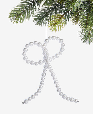 Gilded Glamour Pearl Bow Ornament, Macy's Exclusive | Macy's