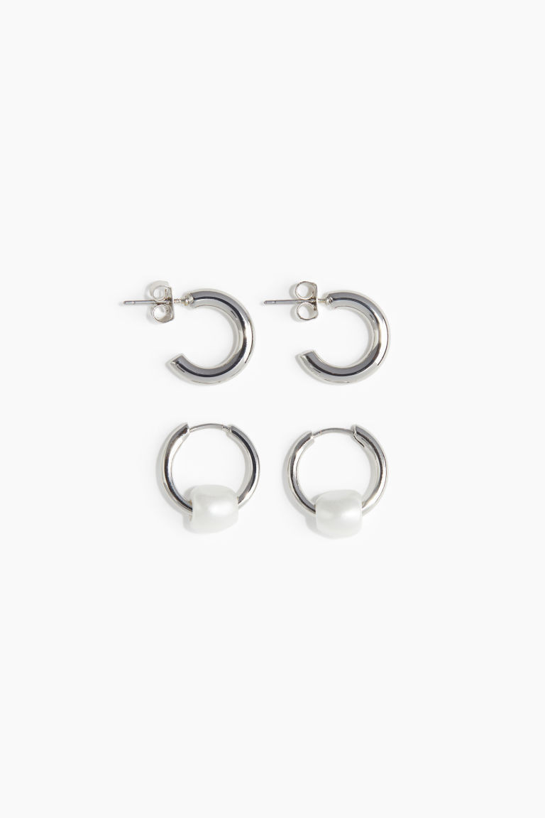 H & M - 2 Pairs Earrings - Silver | H&M (US + CA)