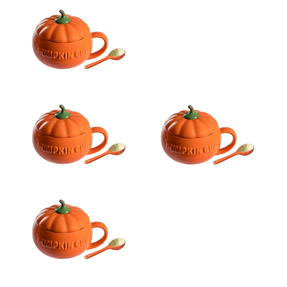 4 Sets Pumpkin Mug Cup for Coffee Ceramics Personality Cute | Walmart (US)