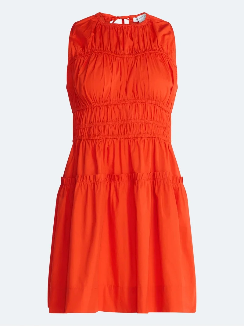 Free Assembly Women's Smocked Sleeveless Cotton Mini Dress, Sizes XS-XXL | Walmart (US)