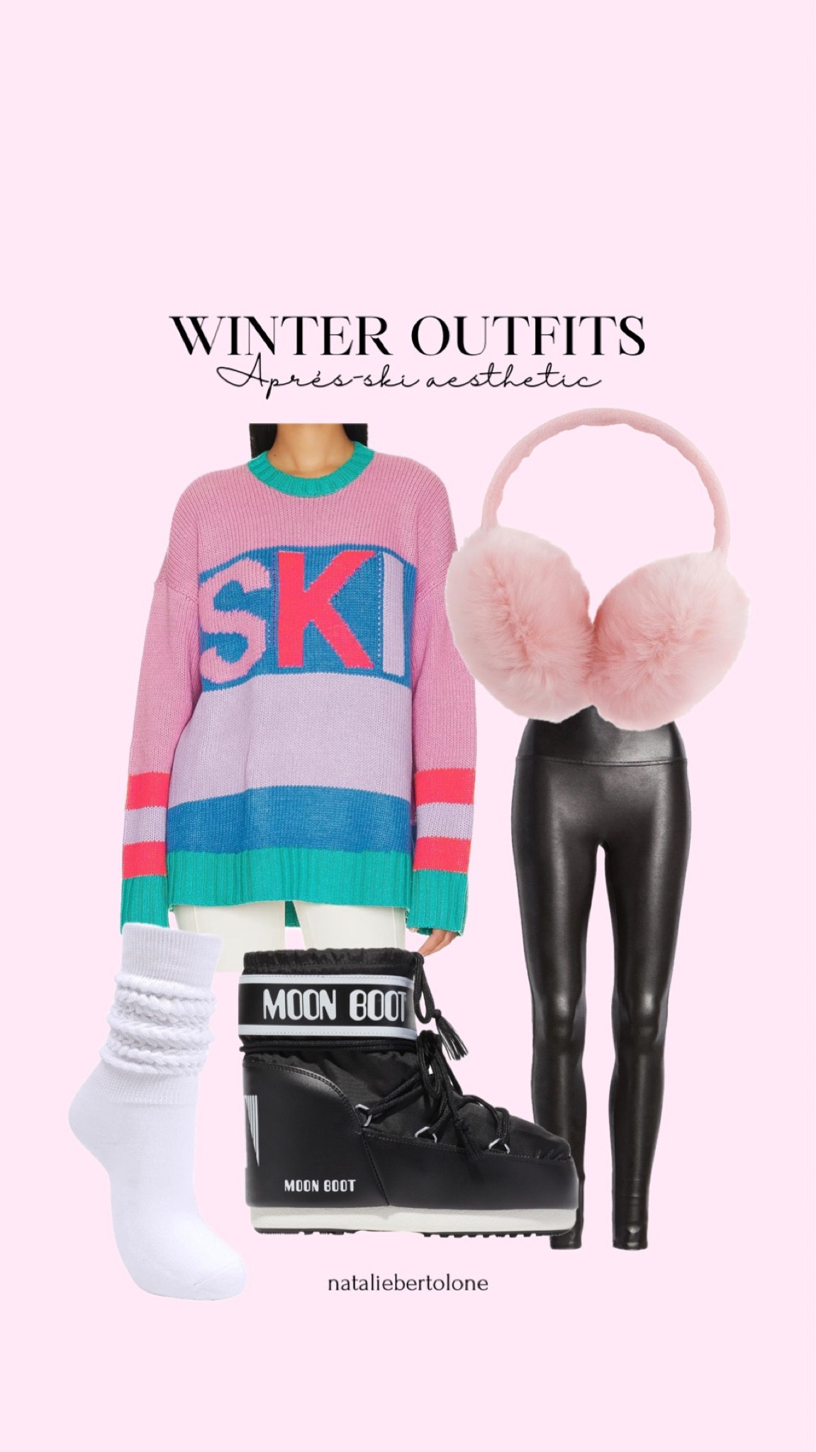 winter outfit ideas! apres-ski aesthetic. ski trip outfit ideas. ear muffs. spanx leather leggings. moon boots  

#LTKstyletip #LTKSeasonal #LTKfindsunder100