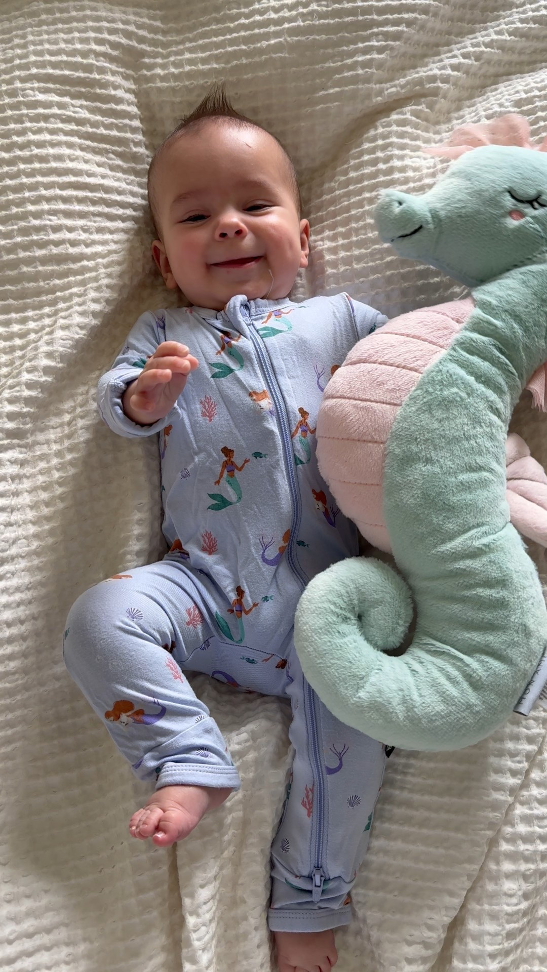 Chatting it up with her seahorse this morning🤭 these Jammie’s are SO cozy! One of our favorite pairs!



#LTKBaby