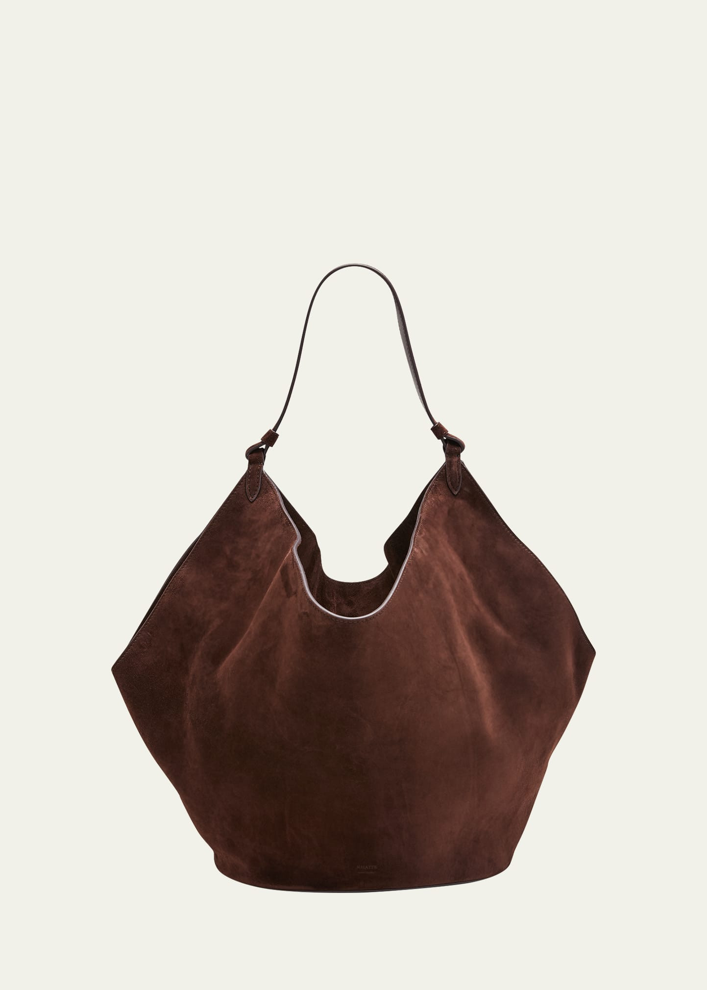 Khaite Lotus Medium Suede Shoulder Bag | Bergdorf Goodman
