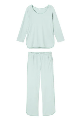 Pima Long-Long Set in Parisian Green | Lake Pajamas