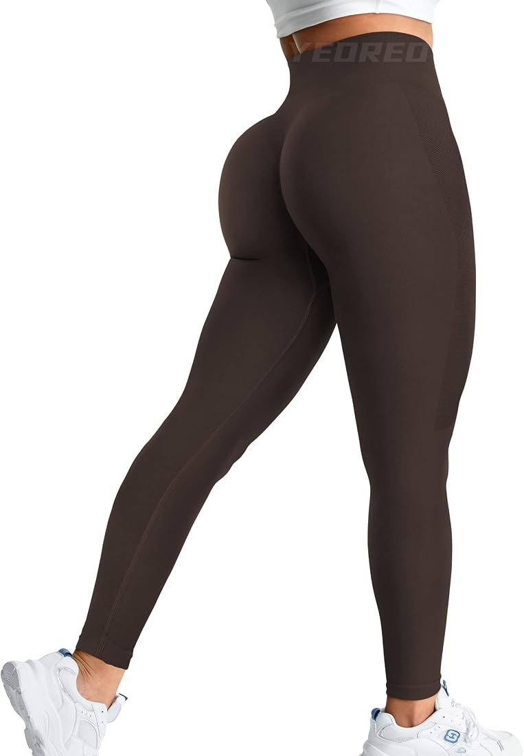 YEOREO Women's Seamless Scrunch Legging Workout Leggings for Women Butt Lift Tights Gym Yoga Pant | Amazon (US)
