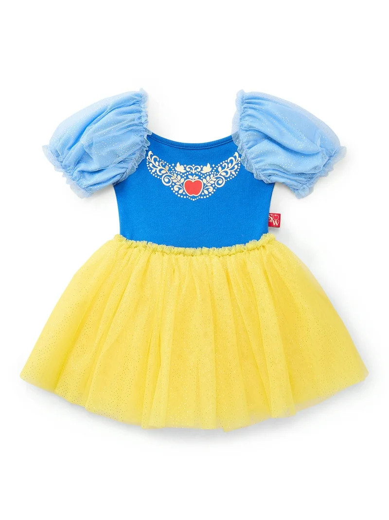 Disney Princess Toddler Girls Snow White Cosplay Tutu Dress with Puff Sleeves, Sizes 12M-5T | Walmart (US)