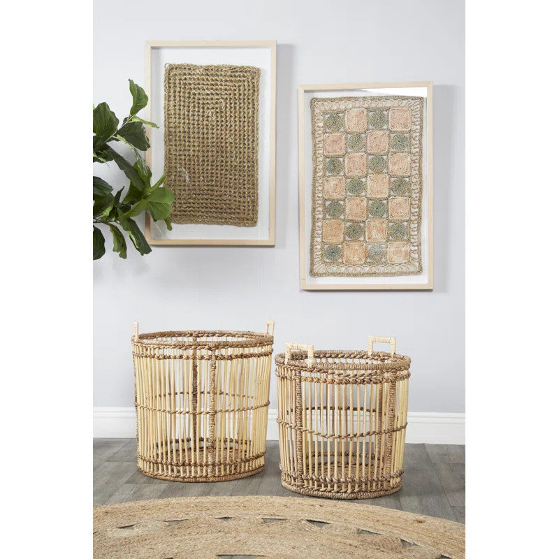 Birdcage 2 Piece Wicker/Rattan Basket Set | Wayfair North America