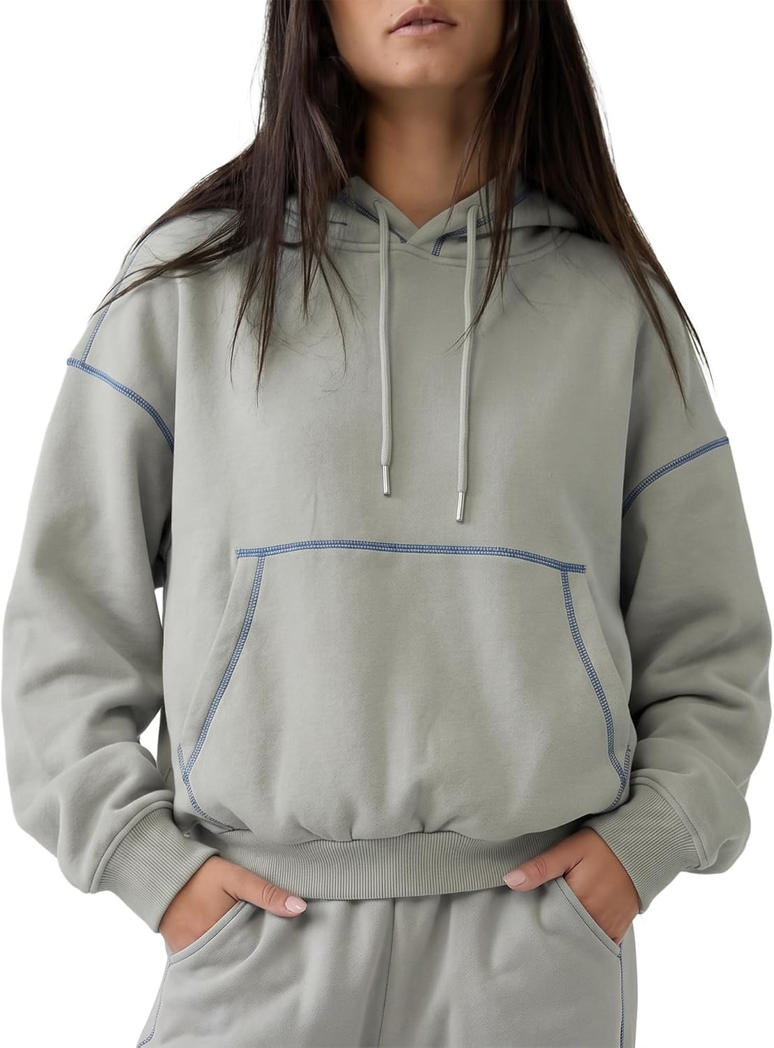 SeeLuNa Women Oversized Hoodies Long Sleeve Fleece Sweatshirt Fall Pullover | Amazon (US)