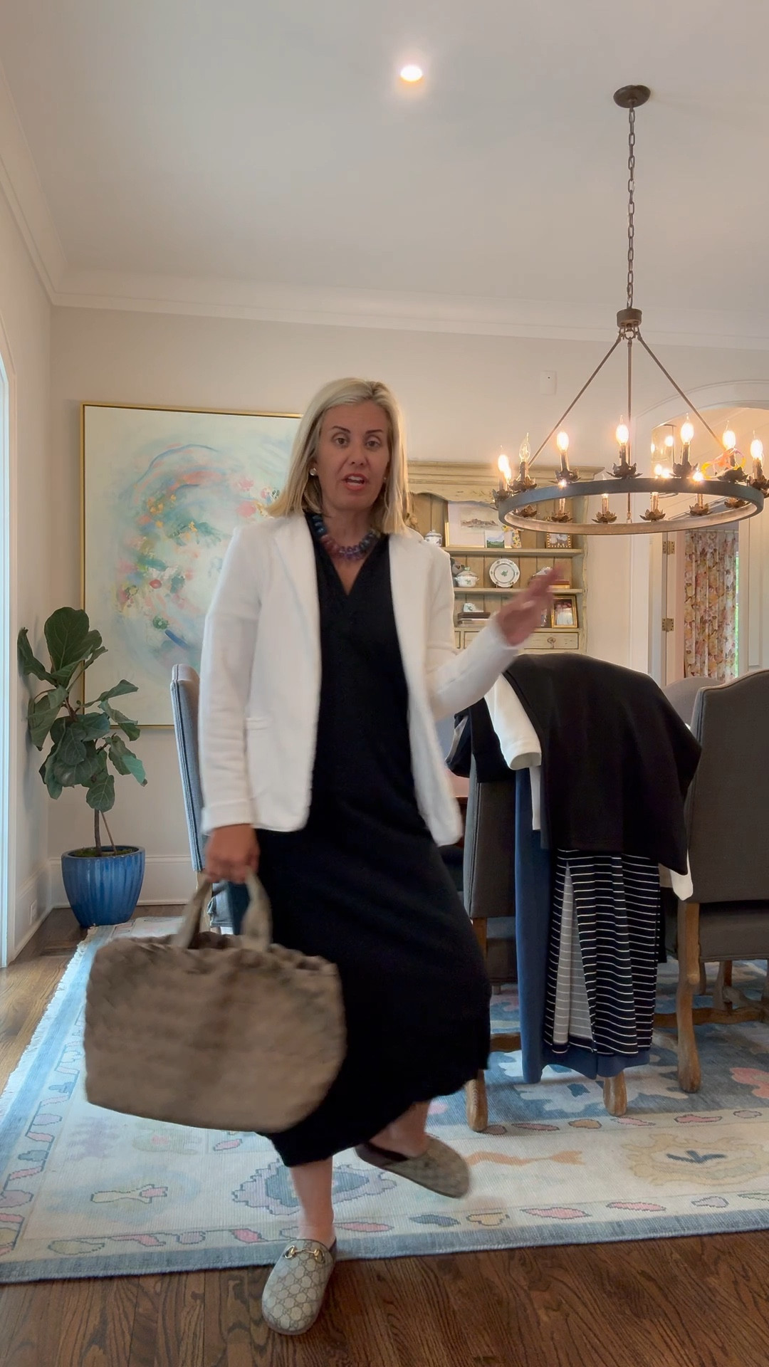 GRWM: Frank and Eileen edition! These pieces make me look polished and put together but feel like I never changed out of my pjs- ha! Wearing XS in the blazer and dress, 8 in the slides! 

#LTKOver40 #LTKWorkwear #LTKStyleTip