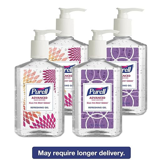 Purell Advanced Hand Sanitizer Refreshing Gel Design Series, Clean Scent,Clear, 8 Fl Oz Pump Bott... | Amazon (US)