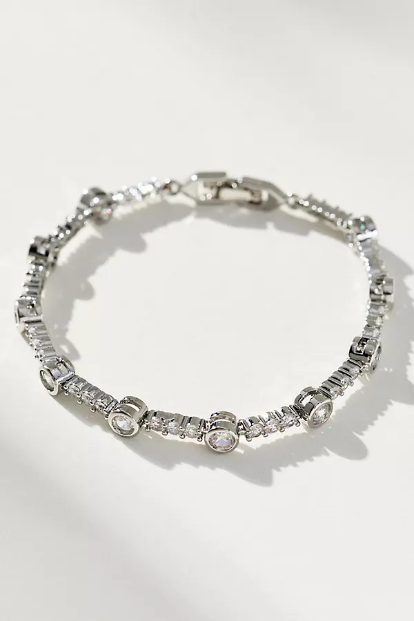 Mixed Crystal Tennis Bracelet | Anthropologie (US)