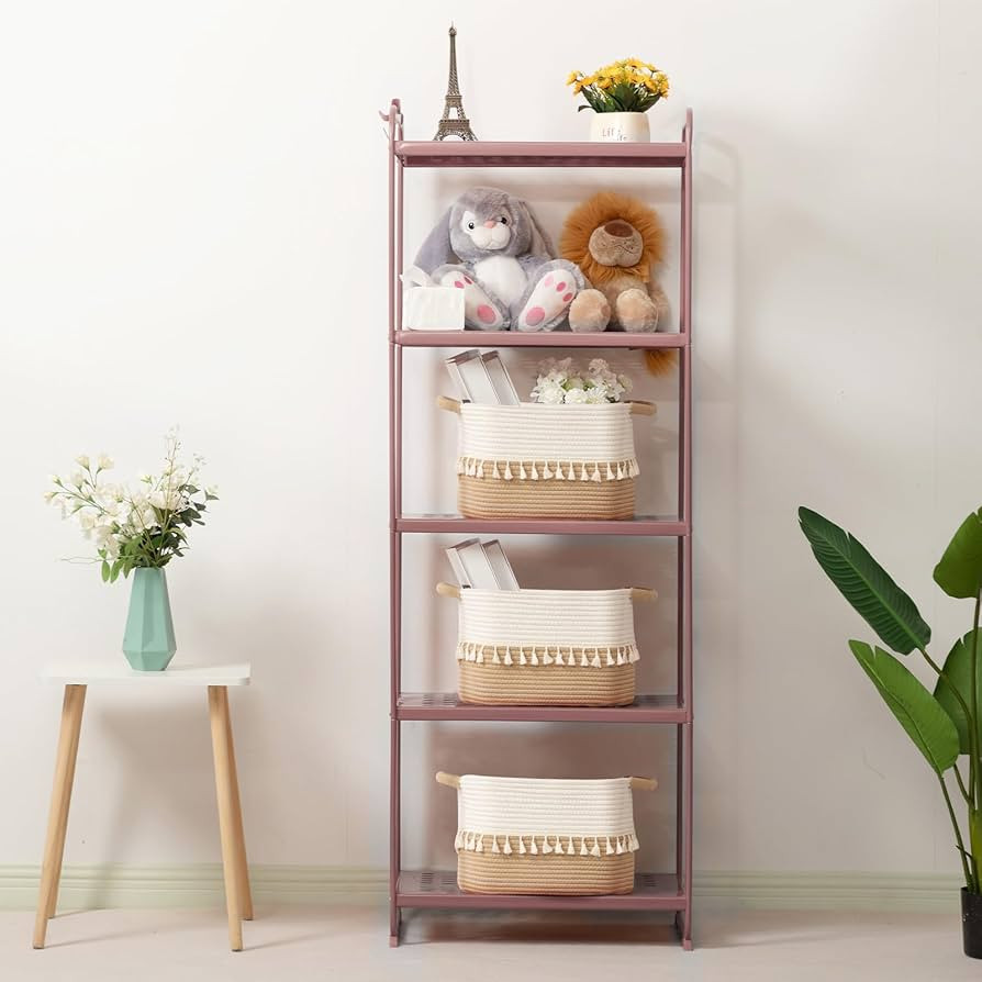 TeoKJ Woven Storage Bin Set of 3, Cotton Rope Basket for Storage, Clothes Boho Storage Basket Bin... | Amazon (US)