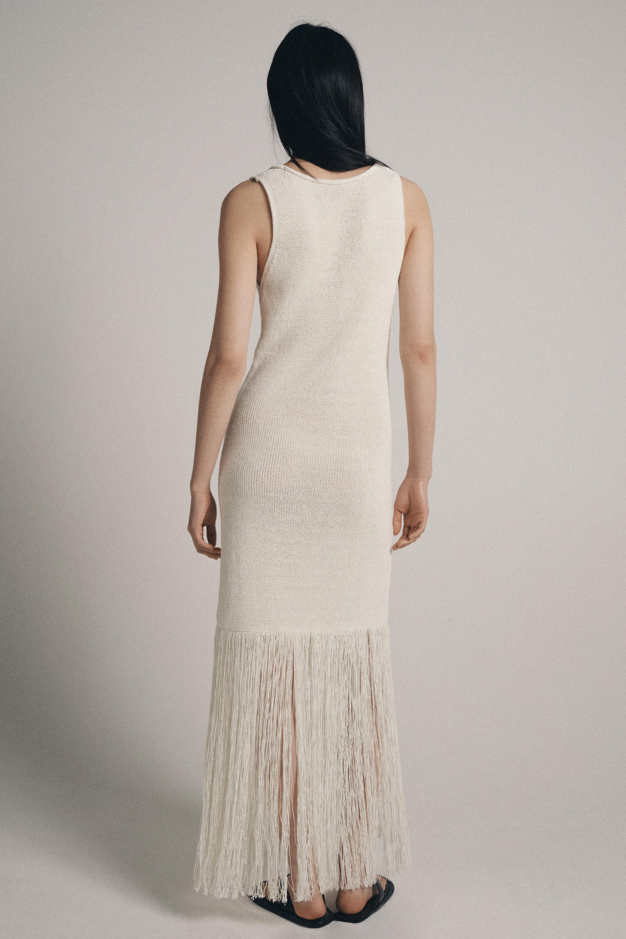 FRINGED KNIT DRESS | Zara US