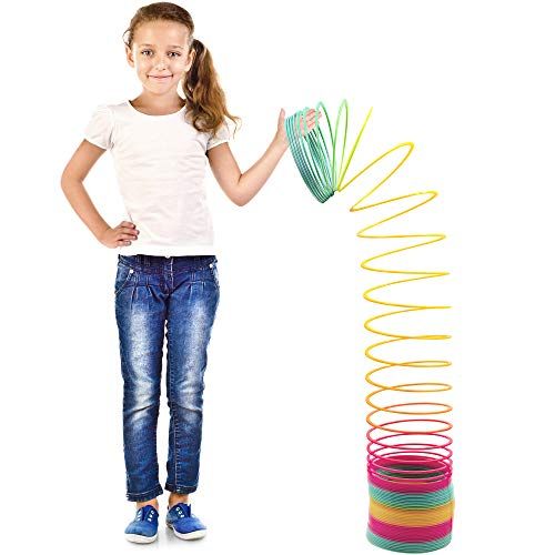 Srenta Giant Slinkies, 6’’ Rainbow Coil Spring Jumbo Slinky Giant, Large Slinky for Gift, Big Slinky | Amazon (US)