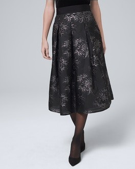 Shadow Stripe Full Skirt | White House Black Market