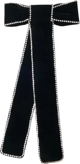 maje Rhinestone velvet bow barrette | Nordstrom | Nordstrom