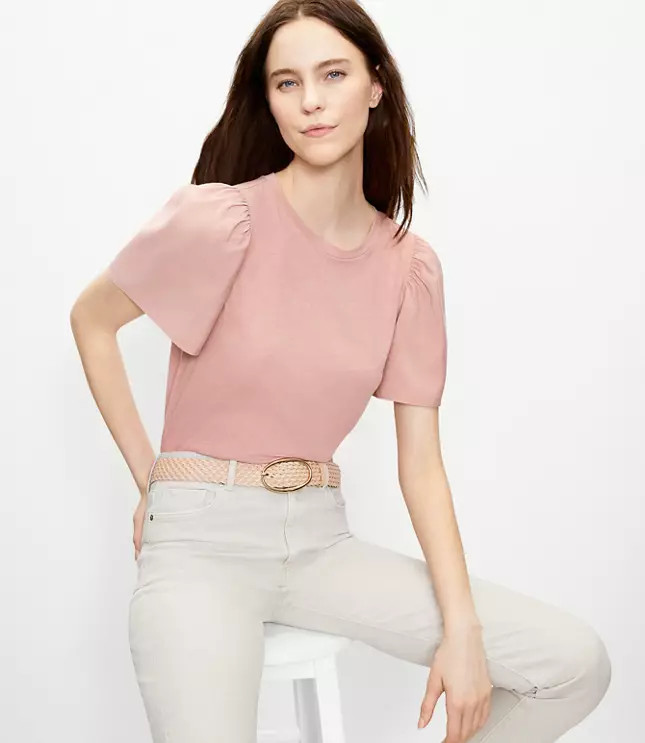 Flutter Sleeve Tee | LOFT