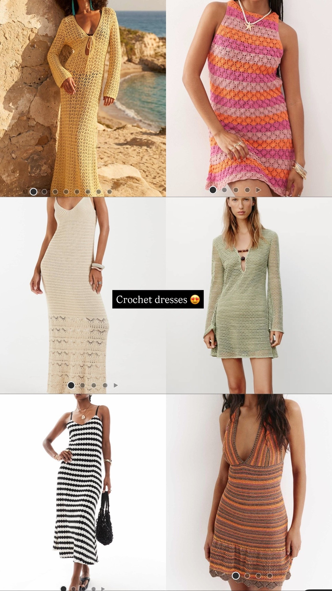 Crochet dresses 😍

Holiday outfits, beach club outfits, Ibiza outfits