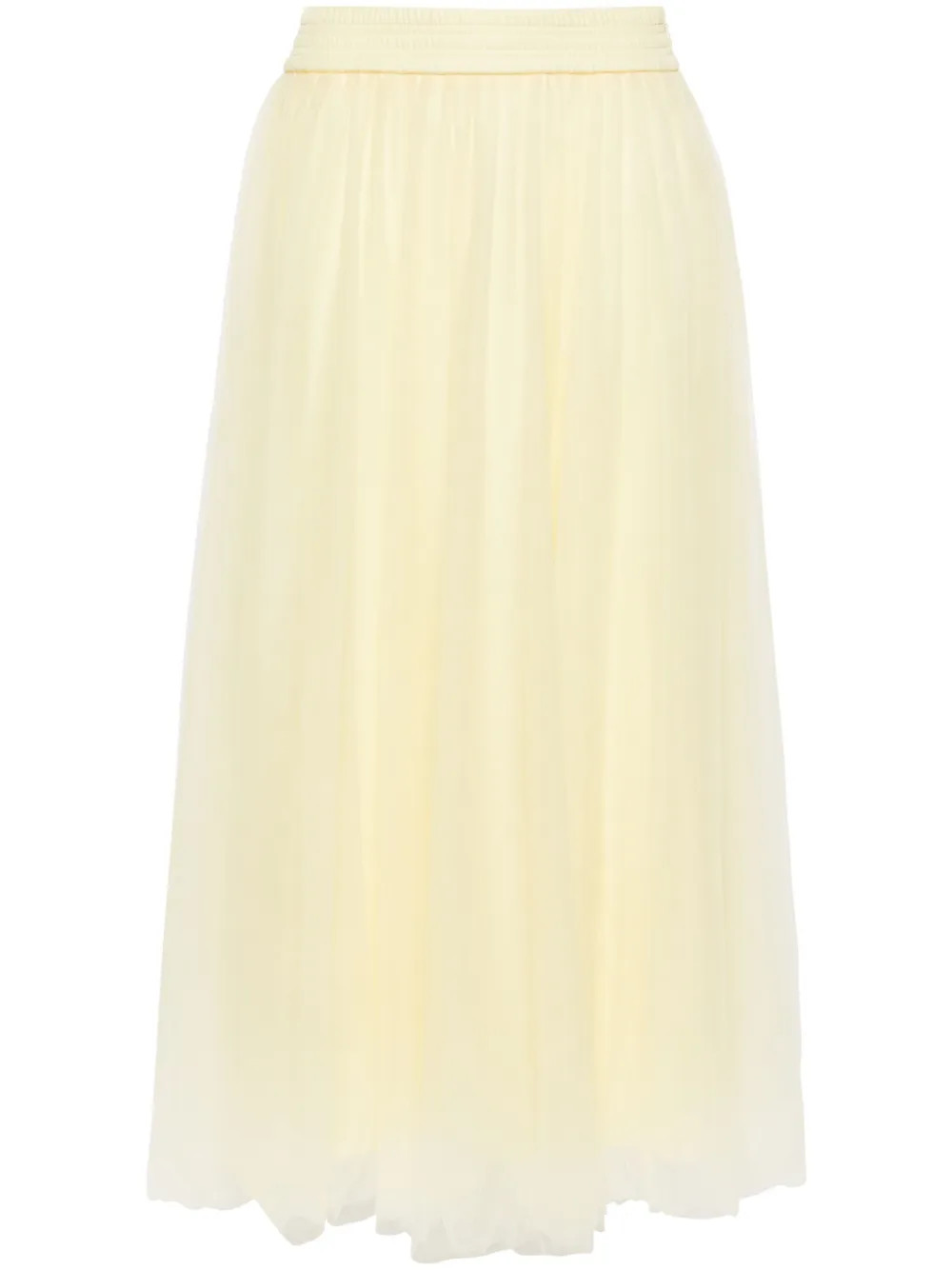 Fabiana Filippi Tulle Midi Skirt | Yellow | FARFETCH SI | Farfetch Global