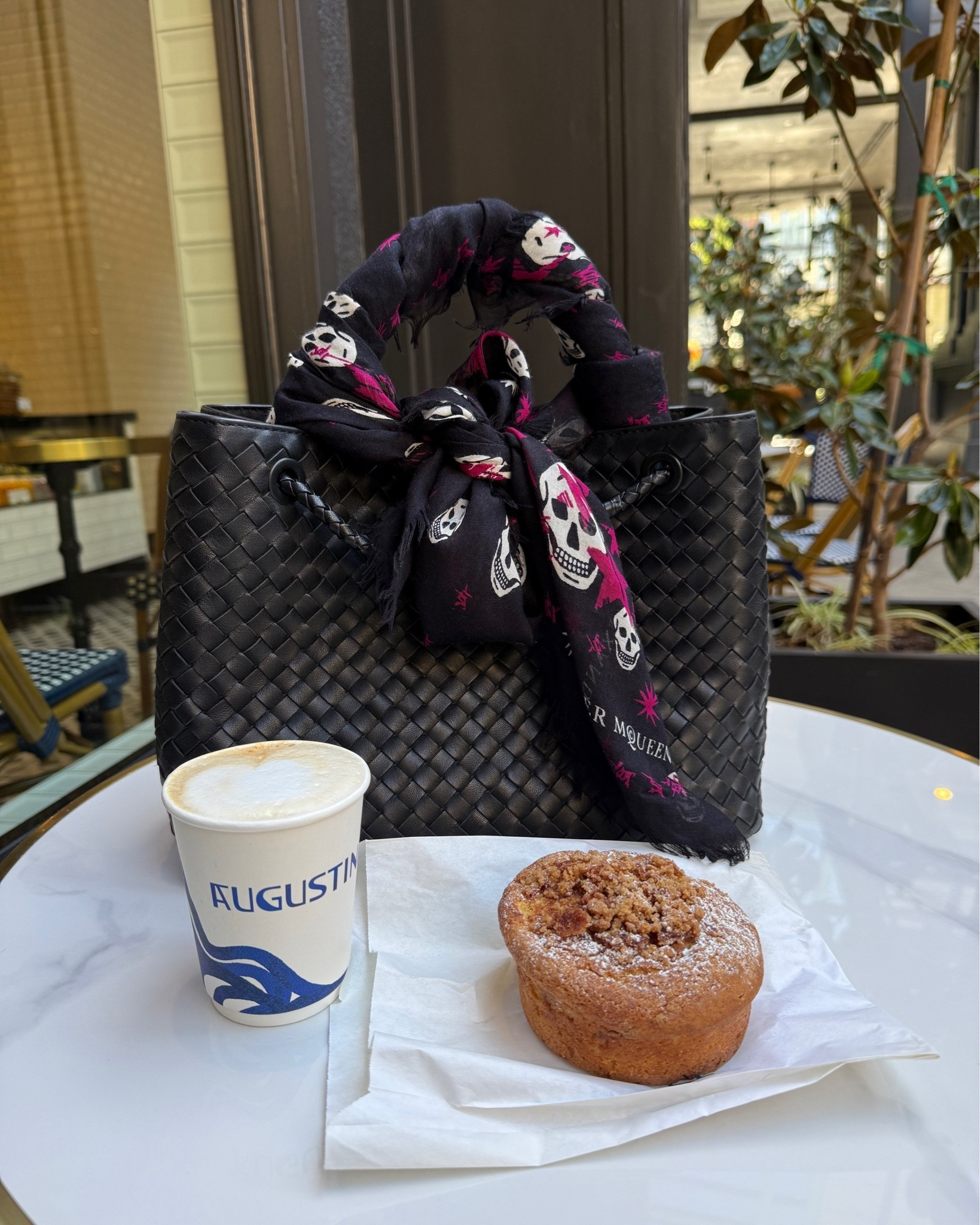 Lovely moments … #coffee #metime #wovenleatherbag #scarf #skulls #handbag #simplepleasures

#LTKselfcare #LTKdayinmylife #LTKTravel