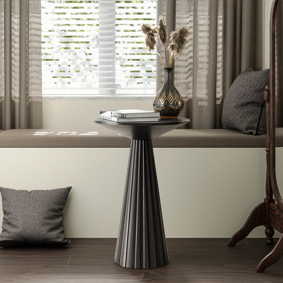 Pedestal Small Drink Round Martini Table for Living Rooms or Bedrooms | Wayfair North America