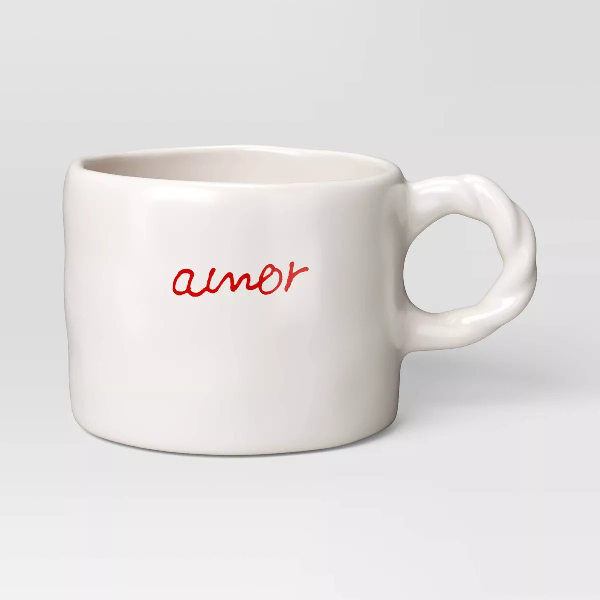 13 fl oz Stoneware Organic Amor with Heart Decal Inside of Mug - Threshold™ | Target