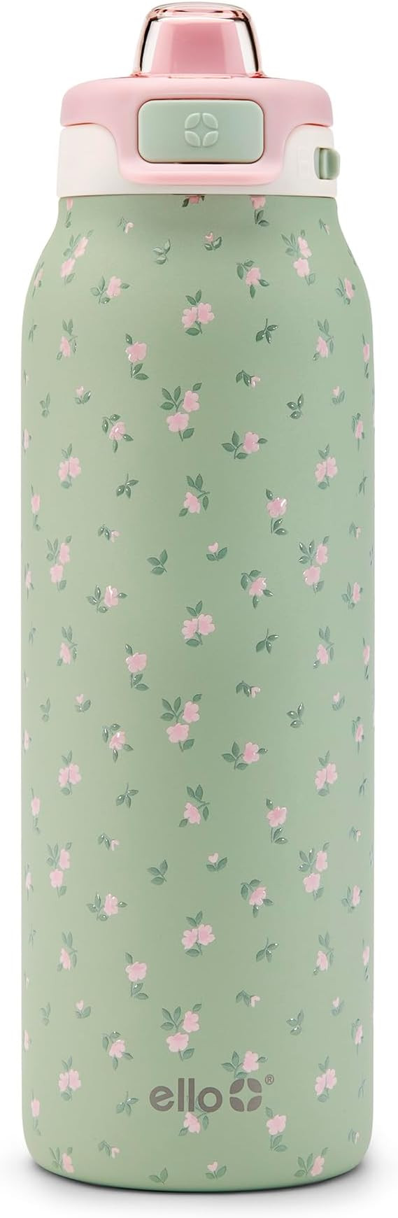 Ello Pop & Fill Stainless Steel Water Bottle with Quick Fill Technology, Double Walled Vacuum Ins... | Amazon (US)