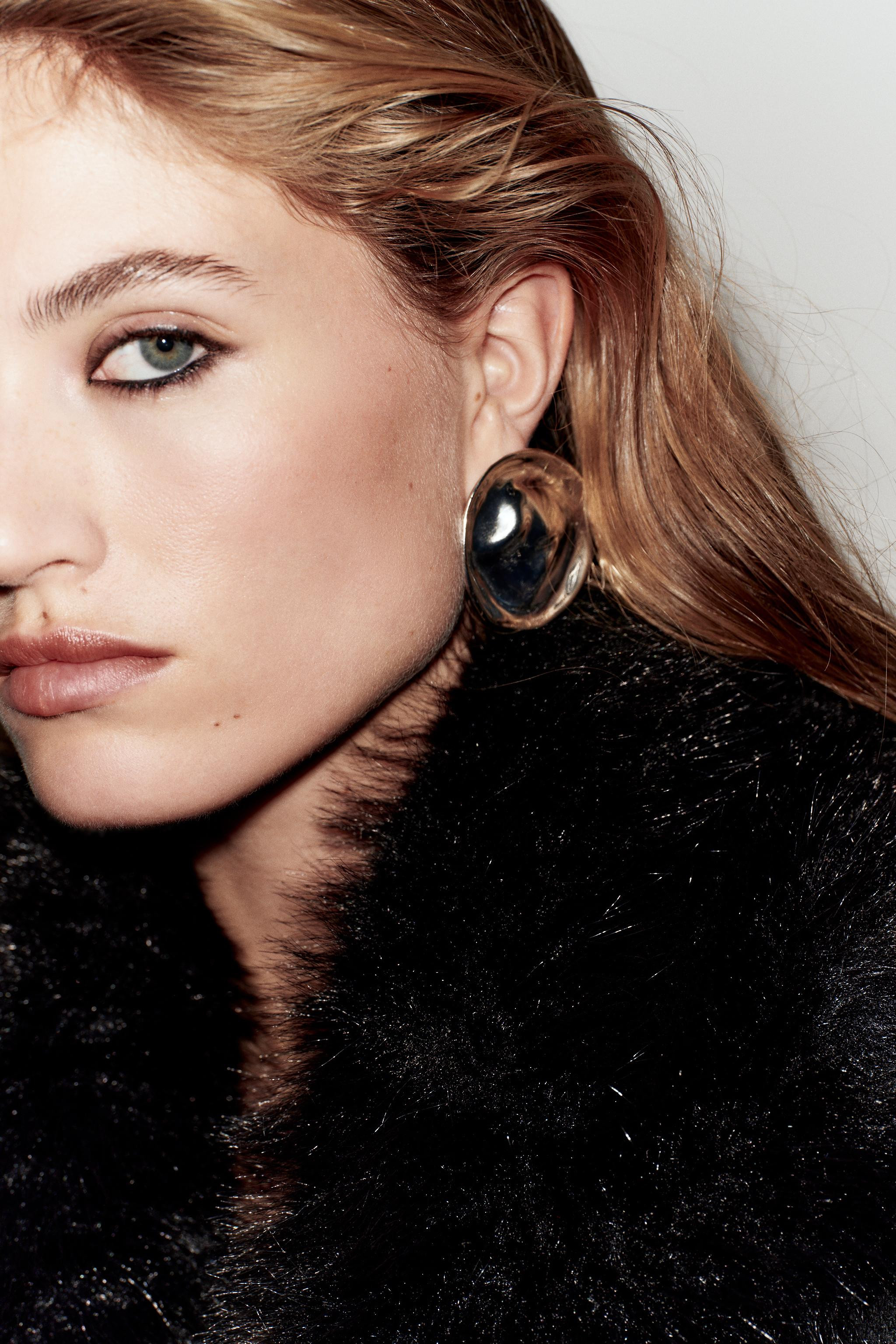 WOOL COAT WITH FAUX FUR LAPEL AND BELT | Zara US