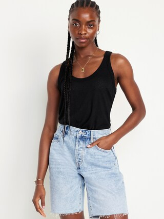 Linen-Blend Tank Top | Old Navy (US)