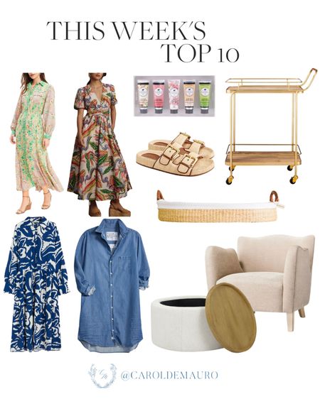 Here are your top 10 favorites for this week on fashion and home: stylish maxi dresses, hand cream set, buckle sandals, coffee table  and more!
#homedecor #furniturefinds #outfitidea #springfashion 

#LTKHome #LTKSeasonal #LTKStyleTip