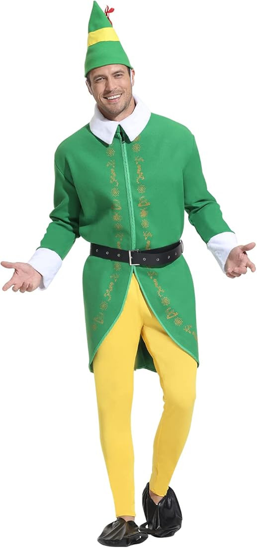Buddy The Elf Costume Christmas Cosplay Full Set Costumes for Adults & Kids | Amazon (US)
