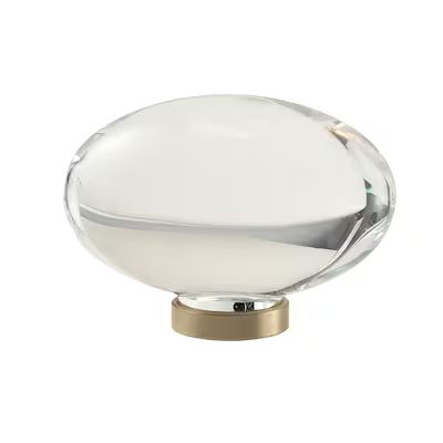 Amerock Glacio 1-3/4-in Clear/Golden Champagne Oval Contemporary Cabinet Knob Lowes.com | Lowe's