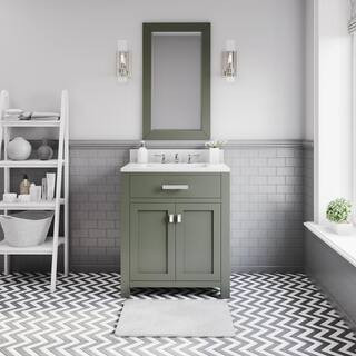 Water Creation Madison 30 in. W x 21.5 in. D x 34 in. H Single Sink Bath Vanity in Glacial Green ... | The Home Depot