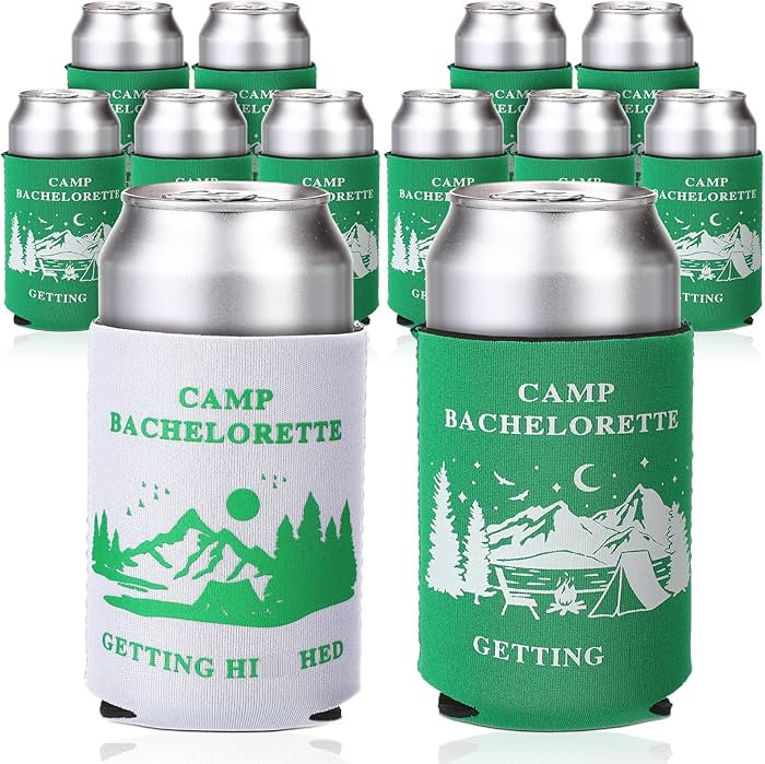 Dandat 12 Pcs Camp Bachelorette Party Can Sleeves Camp Bachelorette Decorations Camping Stadium C... | Amazon (US)