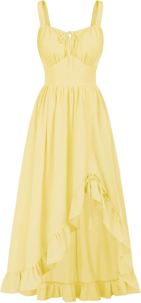 Scarlet Darkness Women Renaissance Corset Dress Flowy Milkmaid Sundress | Amazon (US)