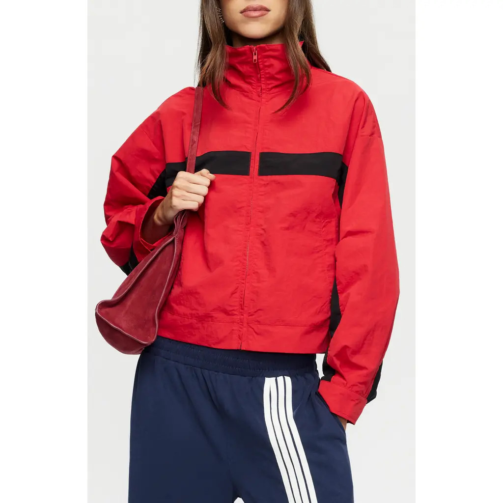 LIONESS Essential Windbreaker in Flame at Nordstrom, Size Small | Nordstrom