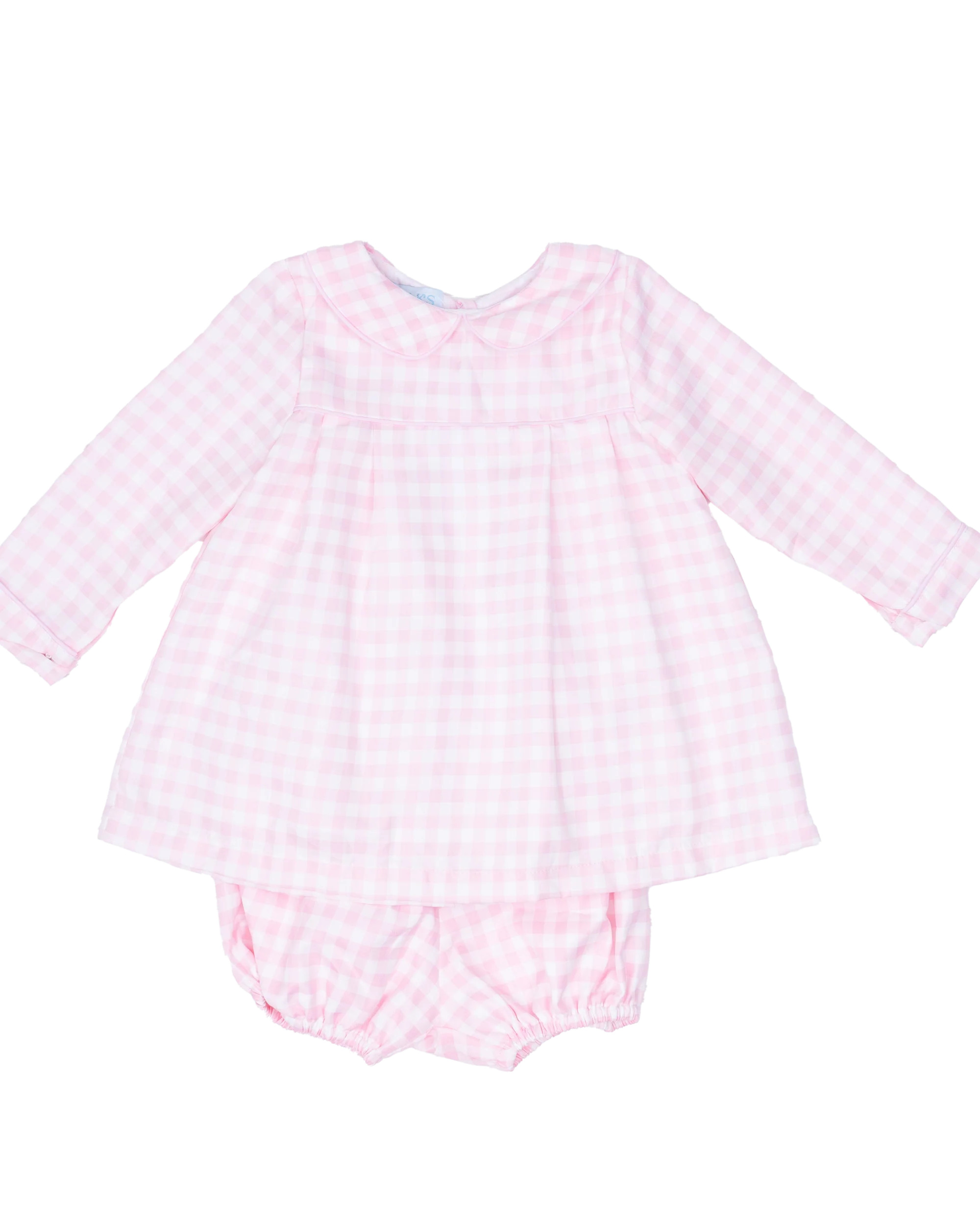 Virginia Pink Windowpane Bloomer Set | The Oaks Apparel Company