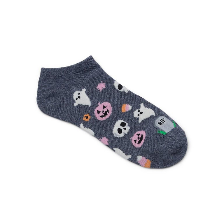 Women’s Halloween Ghoul Gang No-Show Socks, 3-Pack, Size 4-10 | Walmart (US)