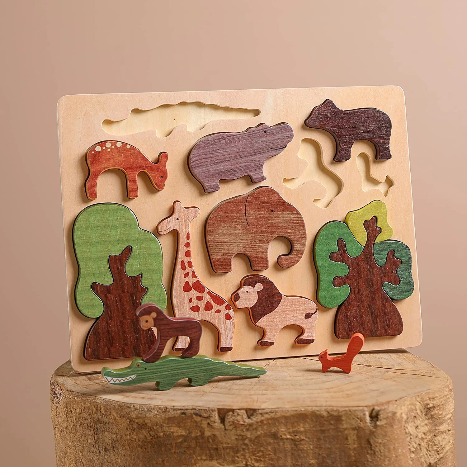 Baby Puzzles - Wooden Puzzles for Toddlers - Baby Montessori Educational Matching Games 3-5 Year ... | Walmart (US)