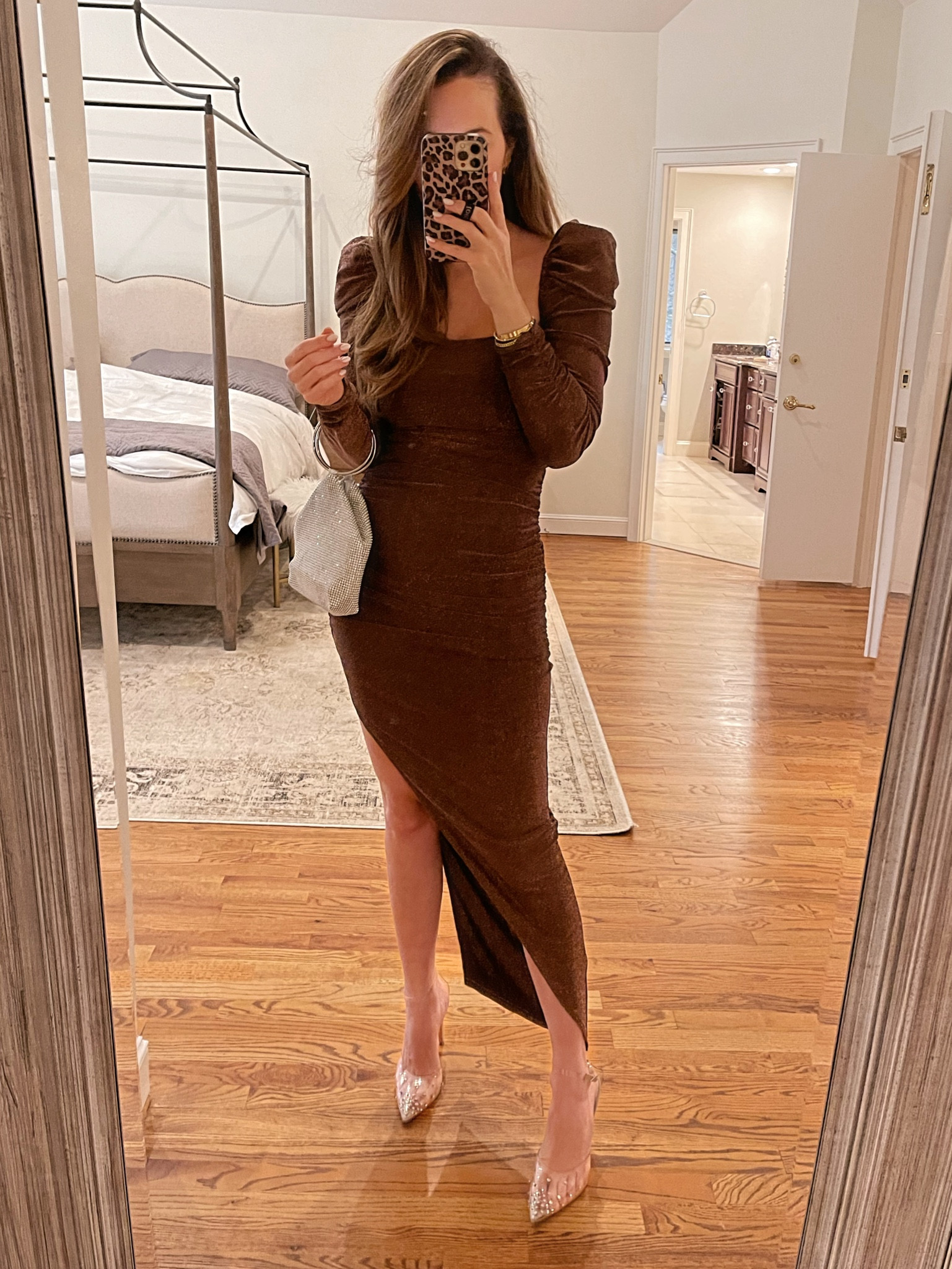 ASTR Vanozza Metallic Dress, runs true to size (wearing S) with revolve accessories. Winter wedding outfit idea, holiday dress outfit, New Year’s Eve dress  

#LTKstyletip #LTKSeasonal #LTKHoliday