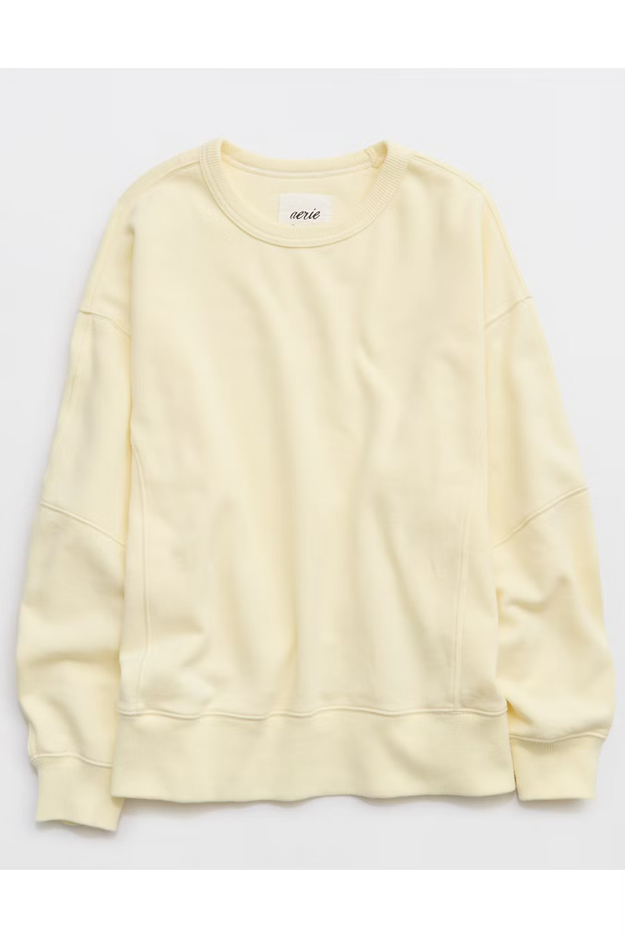 Aerie Go-To Sweatshirt Women's Cozy Yellow S | American Eagle Outfitters (US & CA)