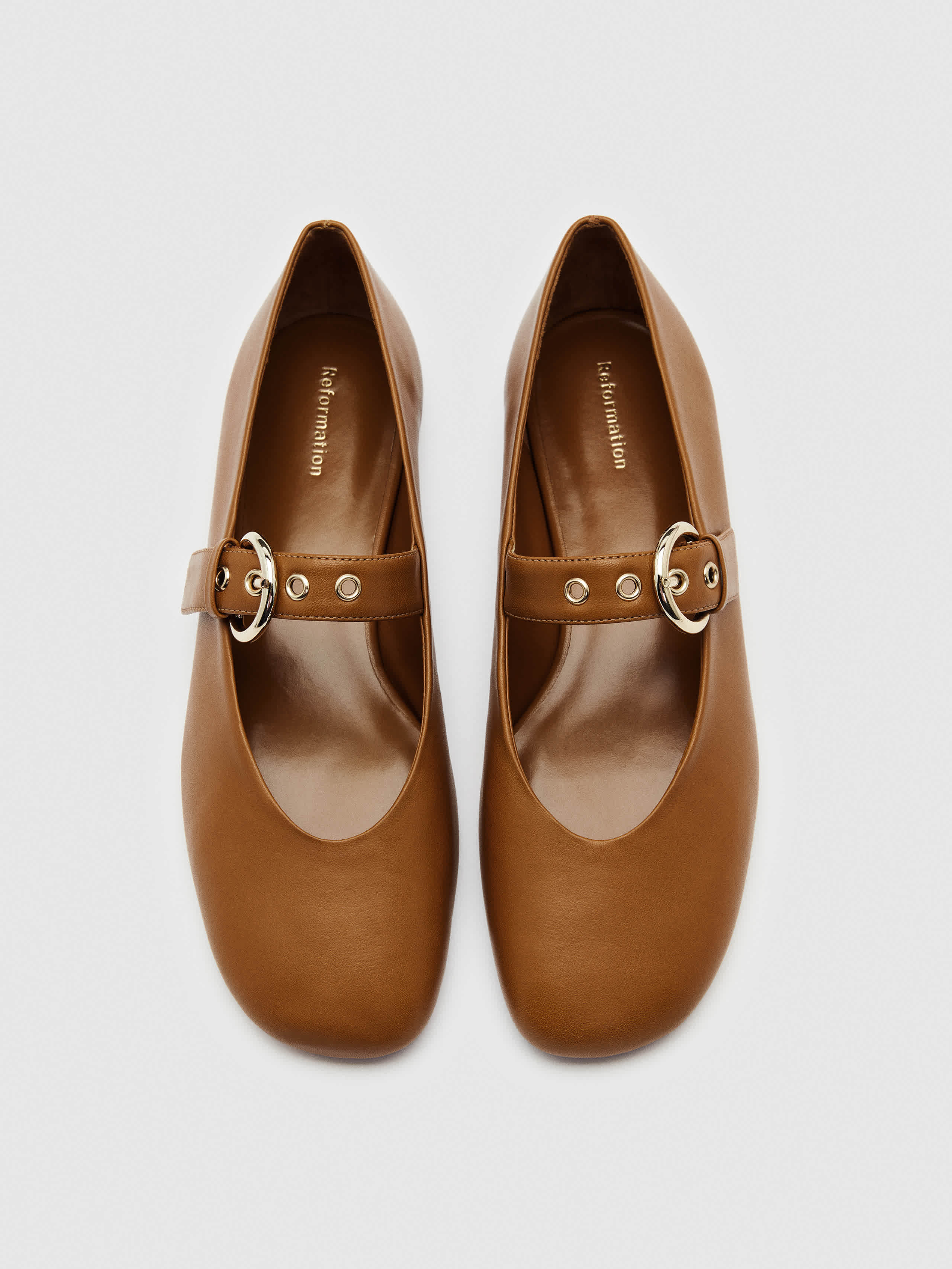 Reformation Bethany Ballet Flat Brown 5 | Reformation (Global)