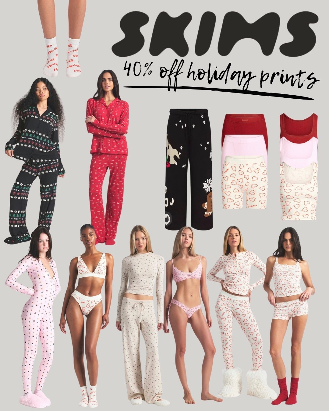 STOP. SKIMS holiday prints dropped to 40% off and it includes more than Christmas… Valentine’s Day prints are marked down too! 😍

I rounded up all the cutest styles in one spot so you can snag your faves before sizes disappear. If you’ve been wanting these sets, now is the time to grab them while they’re majorly discounted. Shop everything from the graphic here. Many different prints in each style! 

#skims #holidaystyle #cozystyle #sale

#LTKHoliday #LTKGiftGuide #LTKSaleAlert