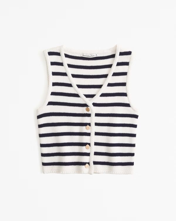 The A&F Mara Button-Up Sweater Vest | Abercrombie & Fitch (US)