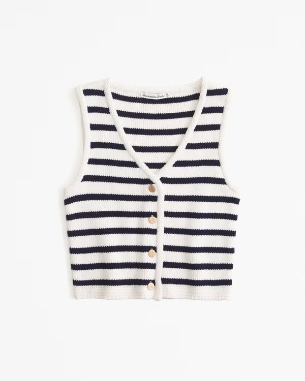 Women's Button-Up Sweater Vest | Women's Tops | Abercrombie.com | Abercrombie & Fitch (US)