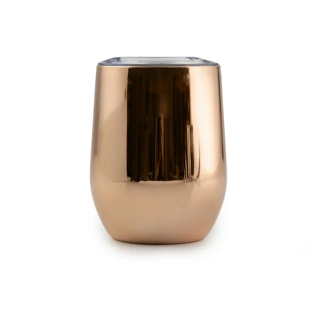 Bar340 by Cambridge 12-Ounce Copper Stemless Wine Tumbler with Lid - Walmart.com | Walmart (US)
