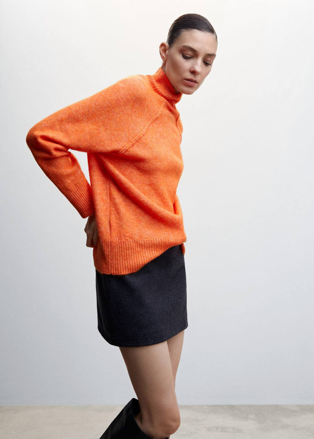 Turtleneck knit sweater | MANGO (US)