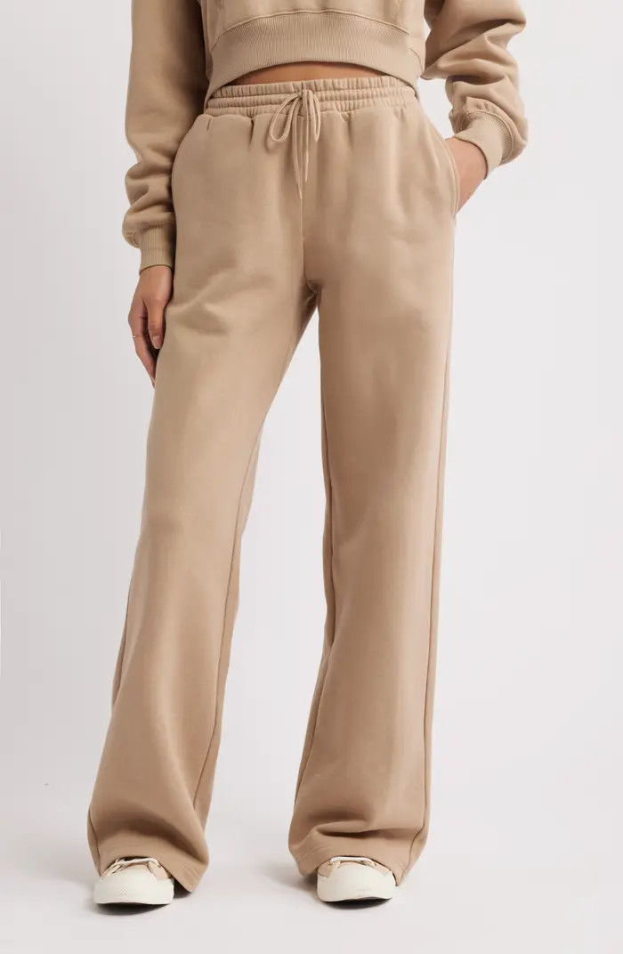 Wide Leg Fleece Pants | Nordstrom